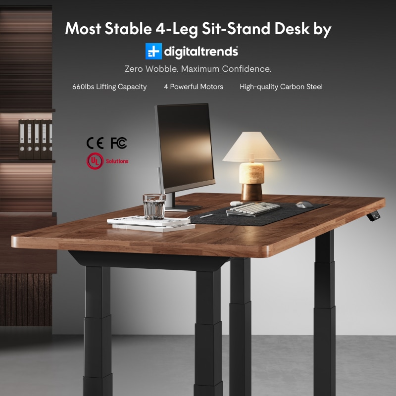 Premium 4-Leg Standing Desk E7 Plus Max|FlexiSpot Height